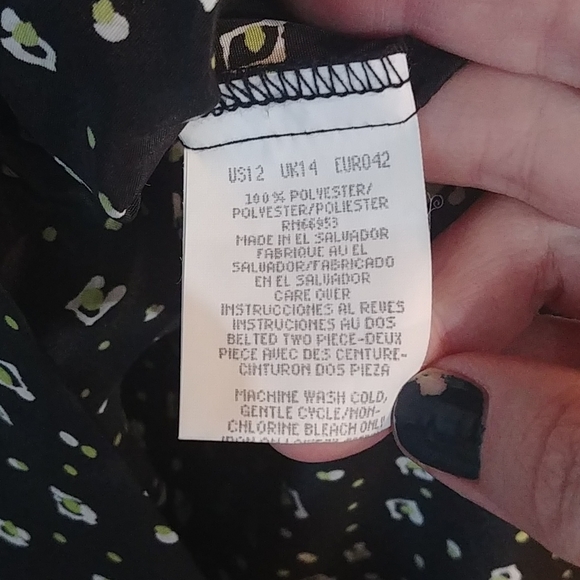 Vintage Black & Olive shirt dress - Picture 8 of 11